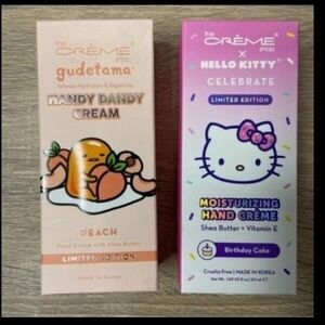 Hello Kitty x The Crème Shop x Gudetama Limited Edition Hand Lotion Bundle NEW